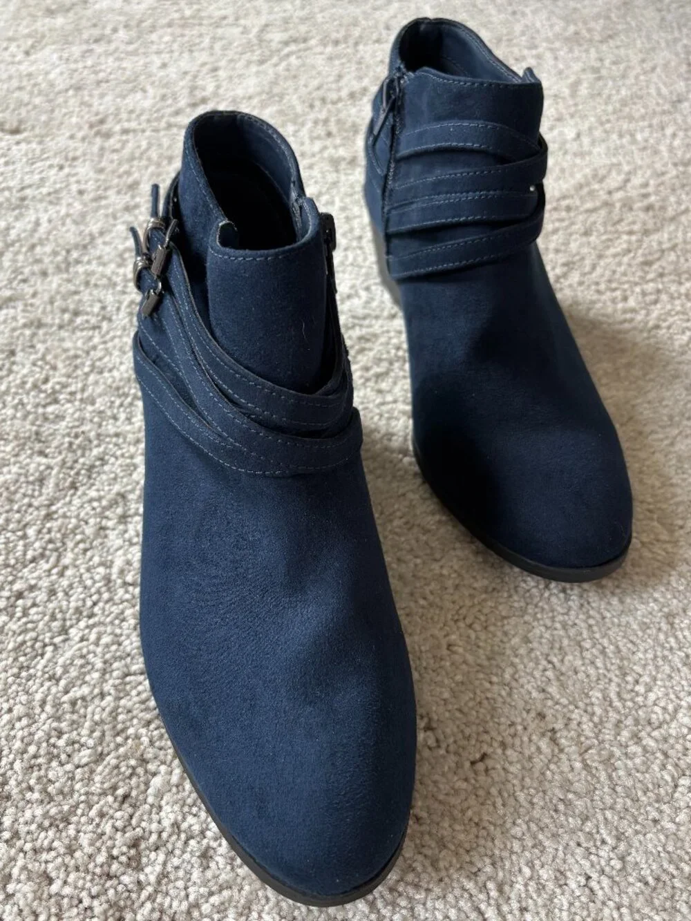 Style & Co. Ankle Boots—Blue Microsuede—Women's 6.5M